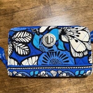 Vera Bradley Blue and Black Floral Wallet